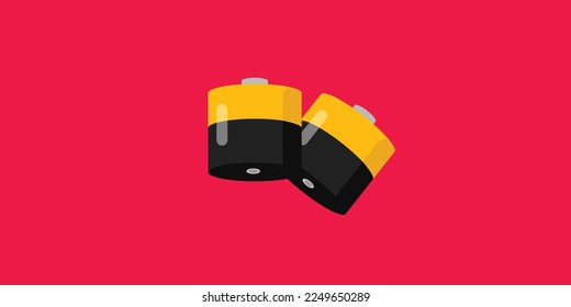 Battery Batteries Flat Design Graphic Design Illustrator.eps