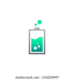 Logo-Design für Batterie und Becherglas