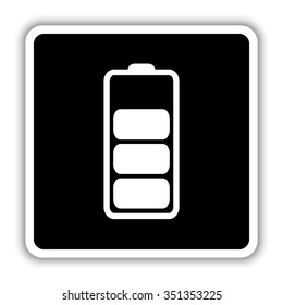 Battery - black vector icon