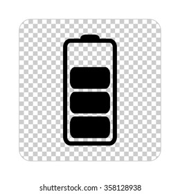 Battery -  black vector icon