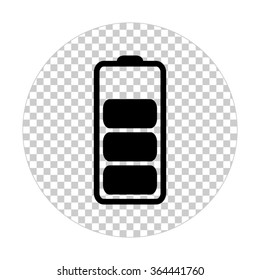 Battery  - black vector icon