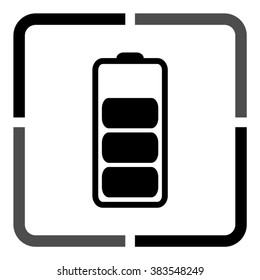 Battery  - black vector icon