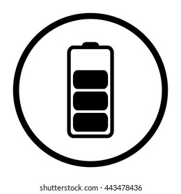 Battery  - black vector icon