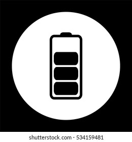 Battery  - black vector icon