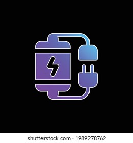 Battery blue gradient vector icon