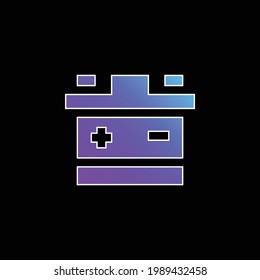 Icono de vector de gradiente azul de la batería