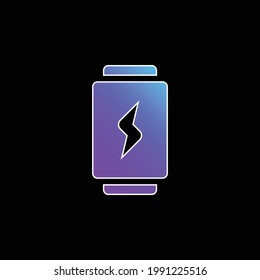 Icono de vector de gradiente azul de la batería