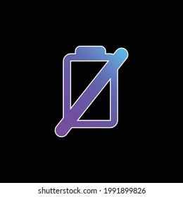 Battery blue gradient vector icon