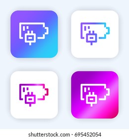 Battery bright purple and blue gradient app icon