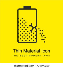 Battery bright yellow material minimal icon or logo design