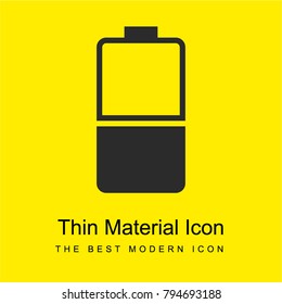 Battery bright yellow material minimal icon or logo design