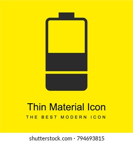 Battery bright yellow material minimal icon or logo design