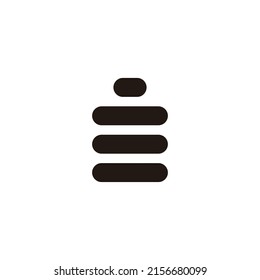 Battery and capsule geometric symbol simple logo vector