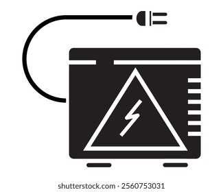 battery car electronic system silhouette icon