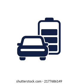 Battery Car Glyph Icon Design Vector Image