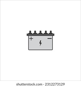 Vektordesign des Batteriewagensymbols