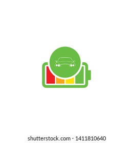 Battery And Car Icon Vector. Battery Logo Illustration Template For Icon Technology Industrial.