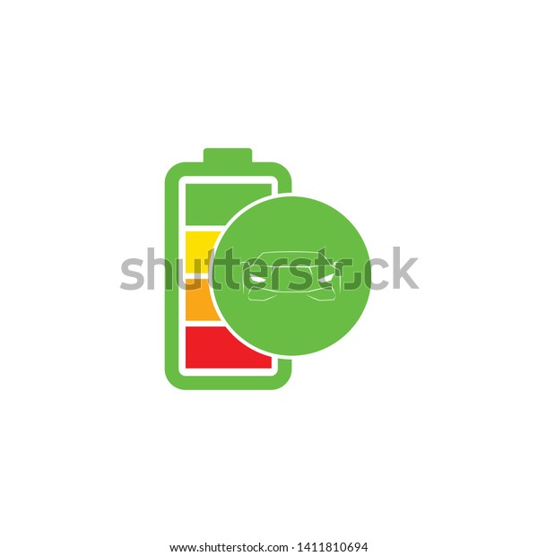 Battery And Car Icon Vector.\
Battery Logo Illustration Template For Icon Technology\
Industrial.