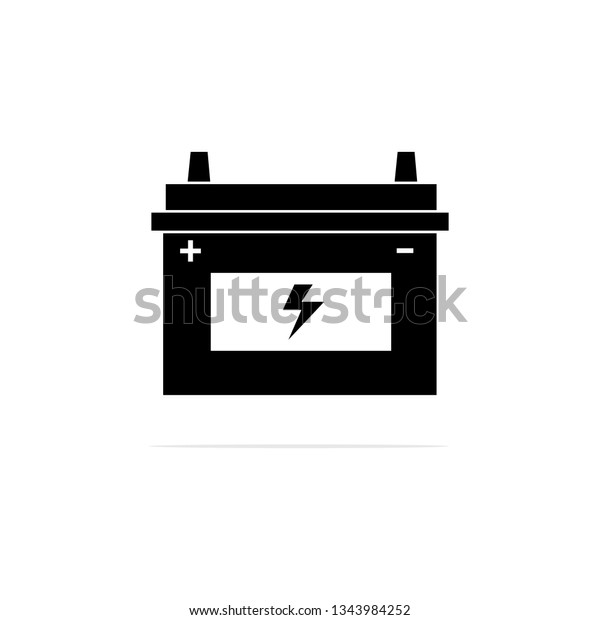 Battery\
car icon.Vector concept illustration for\
design.