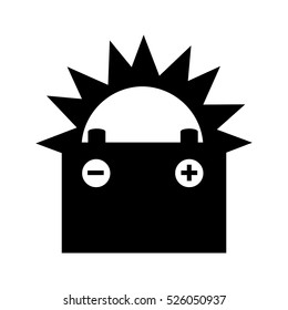 battery car isolated icon vector illustration design