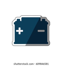 Battery car isolated vector illustration graphic design