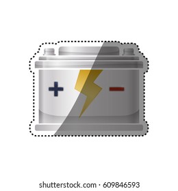 Battery car isolated vector illustration graphic design
