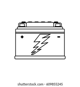 Battery car isolated vector illustration graphic design