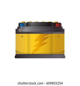 Battery car isolated vector illustration graphic design