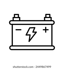 battery, car battery - vector icon	