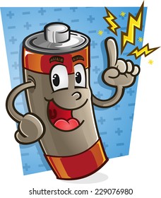 Battery Cartoon Character