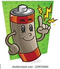 Battery Cartoon Character