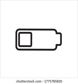 Battery cell outline icon vector design template