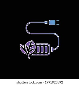 Battery Charge blue gradient vector icon