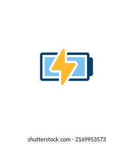 Battery Charge flat line icon. linear style sign for mobile concept and web design. Outline vector icon. Symbol, logo illustration. Vector graphic