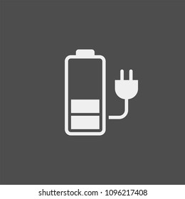 Battery charge flat vector icon