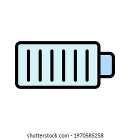 Battery, charge, full icon vector image. Can also be used for customer support. Suitable for use on web apps, mobile apps and print media.