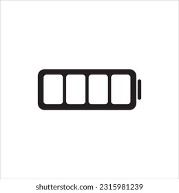 Battery charge glyph icon vector on white background. Flat vector