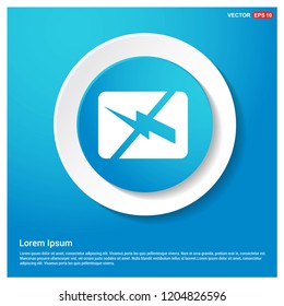 Battery Charge Icon Abstract Blue Web Sticker Button - Free vector icon