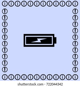 Battery charge icon, accumulator vector illustration