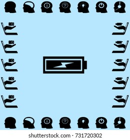 Battery charge icon, accumulator vector illustration