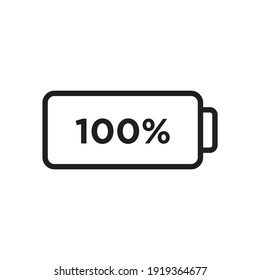 Design des Batterieladungsymbols einzeln auf weißem Hintergrund
