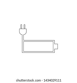 battery charge icon. Element of web for mobile concept and web apps icon. Outline, thin line icon for website design and development, app development