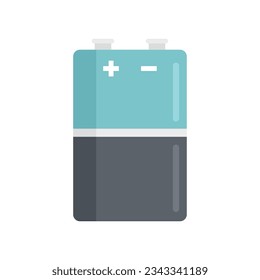 Battery charge icon flat vector. Energy full. Phone lithium isolated