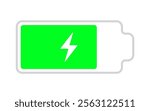 battery Charge icon Horizontal vector illustration