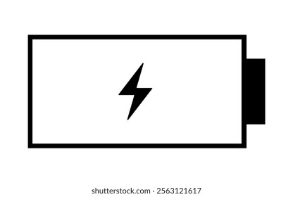 battery Charge icon Horizontal vector illustration