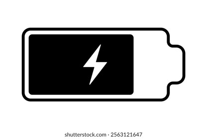 battery Charge icon Horizontal vector illustration