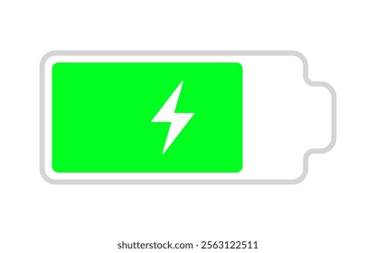 battery Charge icon Horizontal vector illustration