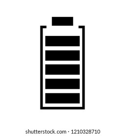 Battery charge icon, isolated on white