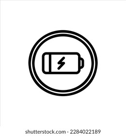 battery charge icon with isolated vektor and transparent background.