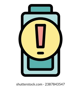 Vektorgrafik des Akkuladensymbols. Level-Telefon. Mobile Vollfarbflaeche